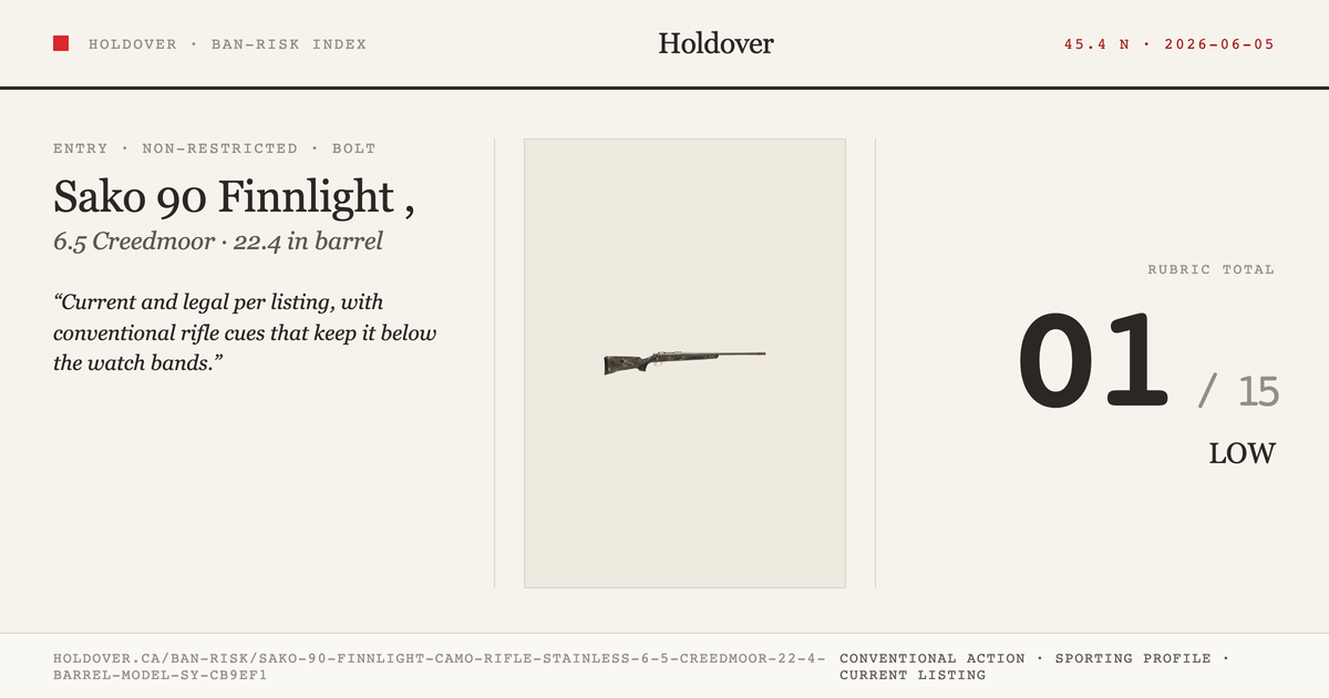 Sako 90 Finnlight Camo Rifle, Stainless: 6.5 Creedmoor, 22.4" Barrel, Model Sybv6369a2b3fb0b reference image for...