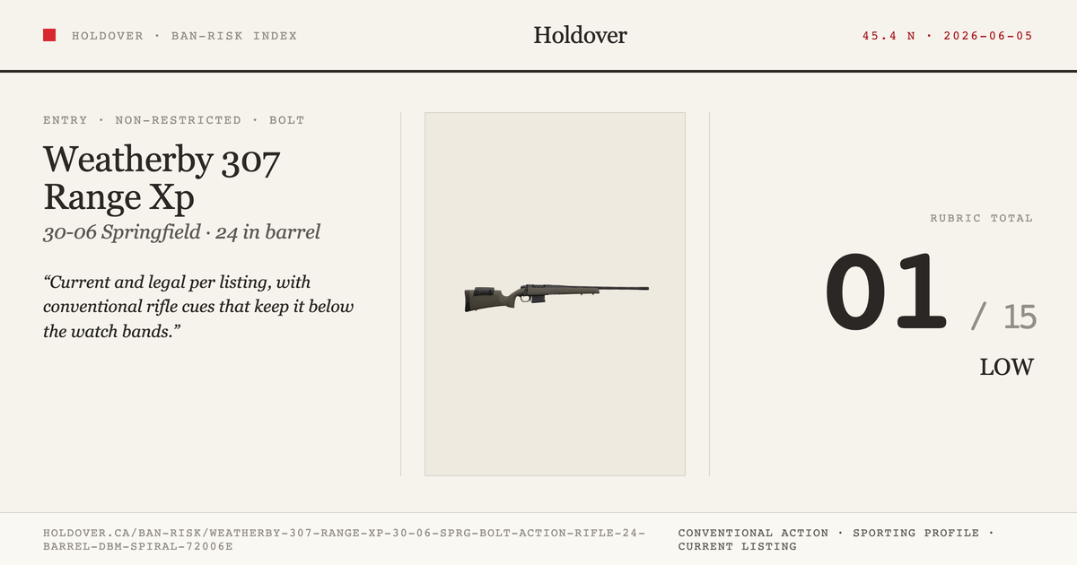 Weatherby 307 Range Xp 30-06 Sprg Bolt Action Rifle, 24" Barrel, Dbm, Spiral Fluted Barrel W/ Brake, Poly Adj. Stock...
