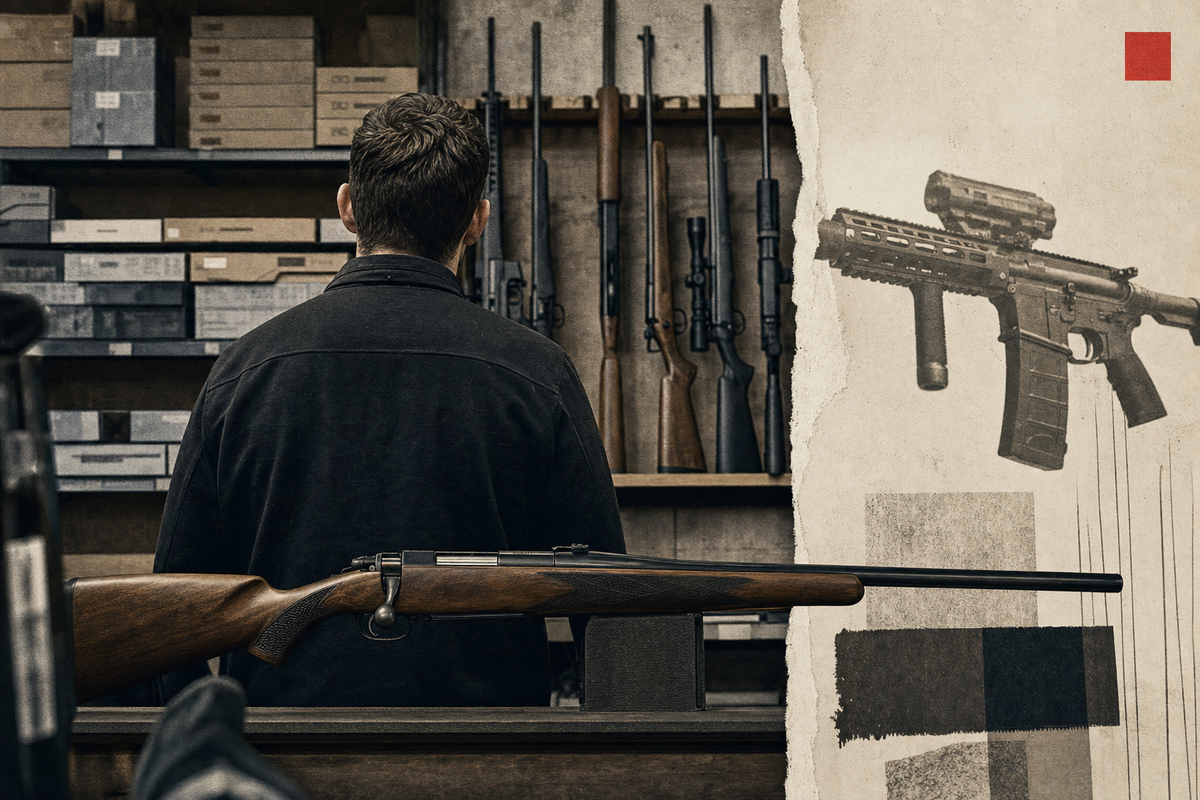 A Canadian rifle-buying decision split between a flashy new semi-auto and a plain settled first rifle.