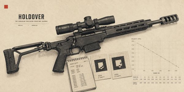 Compact tan Black Creek Labs TRX Bronco Howitzer .308 rifle on a cream background