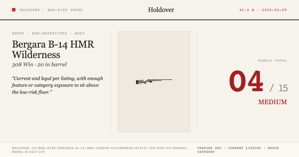 Bergara B-14 HMR Carbon Wilderness Rifle: 308 WIN, 20" Barrel, Model B14s371cf