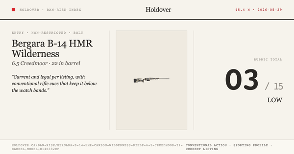 Bergara B-14 HMR Carbon Wilderness Rifle: 6.5 Creedmoor, 22" Barrel, Model B14s382cf