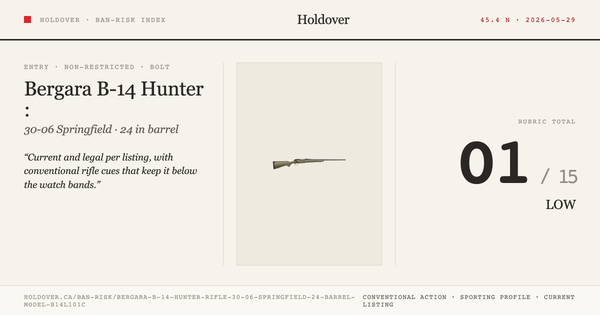 Bergara B-14 Hunter Rifle: 30-06 Springfield, 24" Barrel, Model B14l101c
