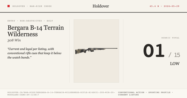 Bergara B-14 Terrain Wilderness Rifle B14s651, 308 WIN, 20″, Woodland Camo Stock, Blued Finish, 5 Rds