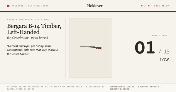 Bergara B-14 Timber, Left-Handed Rifle: 6.5 Creedmoor, 22" Barrel, Model B14s002l