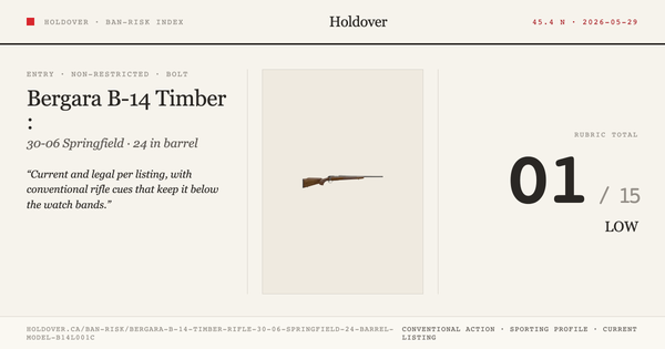 Bergara B-14 Timber Rifle: 30-06 Springfield, 24" Barrel, Model B14l001c