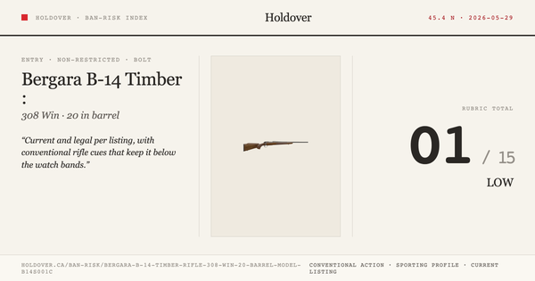 Bergara B-14 Timber Rifle: 308 WIN, 20" Barrel, Model B14s001c