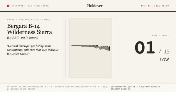 Bergara B-14 Wilderness Sierra Left-Handed Rifle: 6.5 PRC, 20" Barrel, Model B14sm809l