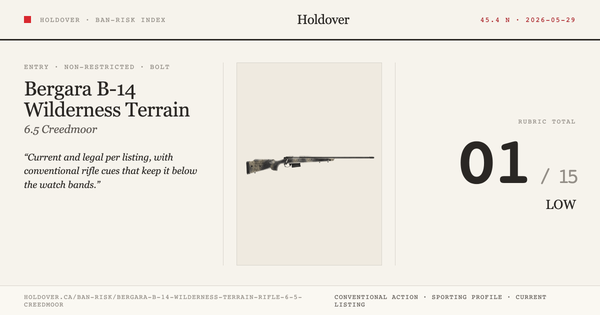 Bergara B-14 Wilderness Terrain Rifle: 6.5 Creedmoor