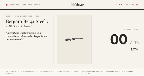 Bergara B-14r Steel Rifle: 17 HMR, 20" Barrel, Model B14r003