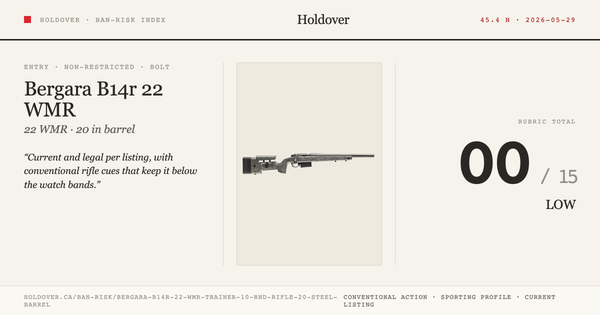 Bergara B14r 22 WMR Trainer 10 Rnd Rifle, 20" Steel Barrel