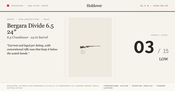 Bergara Divide 6.5 Creedmoor 24″ Carbon Barrel Bolt Action Rifle