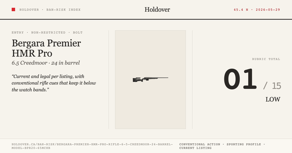 Bergara Premier HMR Pro Rifle: 6.5 Creedmoor, 24" Barrel, Model Bpr20-65mchb