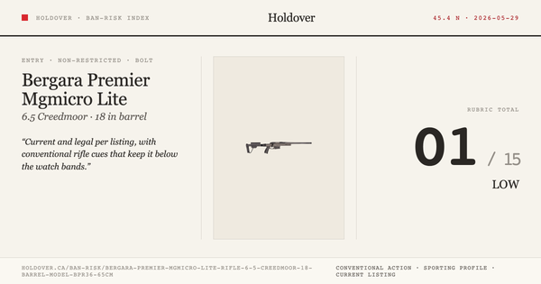 Bergara Premier Mgmicro Lite Rifle: 6.5 Creedmoor, 18" Barrel, Model Bpr36-65cm