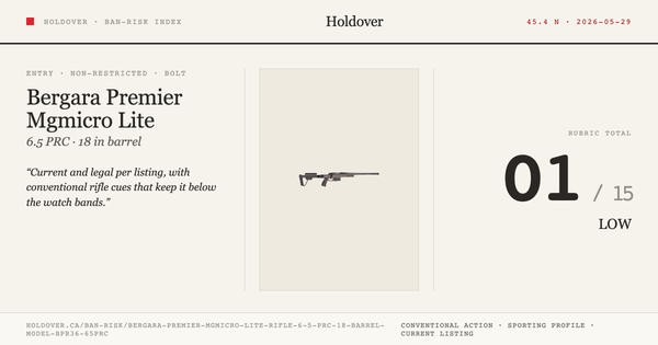 Bergara Premier Mgmicro Lite Rifle: 6.5 PRC, 18" Barrel, Model Bpr36-65prc