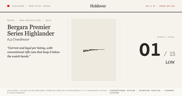 Bergara Premier Series Highlander 6.5 Creedmoor Rifle W/ Muzzlebrake
