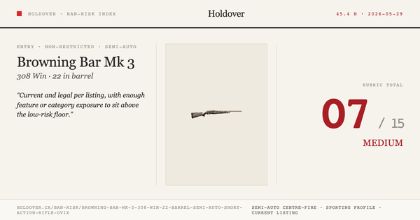 Browning Bar Mk 3 .308 WIN 22" Barrel Semi Auto Short Action Rifle Ovix