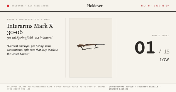 Interarms Mark X Bolt Action Rifle 30-06 Sprg 24" Barrel Wood Stock Cns-108