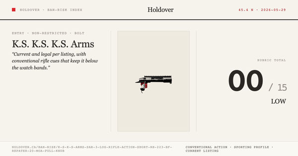 K.S. K.S. Arms Sar 3-Lug Rifle Action, Short, Rh, 223 Bf, Repater, 20 Moa, Pull Knob