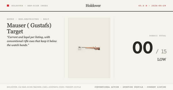Mauser (Carl Gustafs) Cg80 Target Rifle