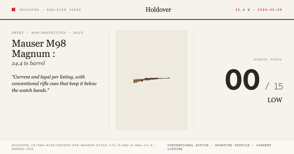Mauser M98 Magnum Rifle: 375 H&H MAG, 24.4" Barrel, Ser