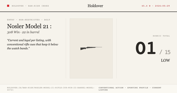 Nosler Model 21 Rifle: 308 WIN, 22" Barrel, Model 40721