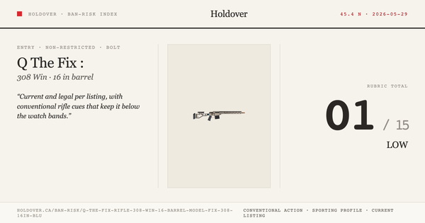 Q The Fix Rifle: 308 WIN, 16" Barrel, Model Fix-308-16in-Blu