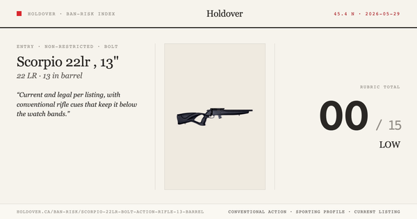 Scorpio 22lr Bolt Action Rifle, 13" Barrel