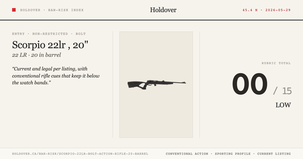 Scorpio 22lr Bolt Action Rifle, 20" Barrel