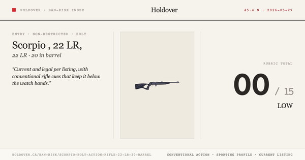 Scorpio Bolt Action Rifle, 22 LR, 20” Barrel