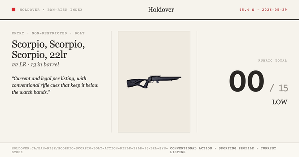 Scorpio, Scorpio, Bolt Action Rifle 22lr 13”Brl Syn. Stock