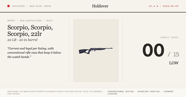 Scorpio, Scorpio, Bolt Action Rifle 22lr 20”Barrel, Syn. Stock
