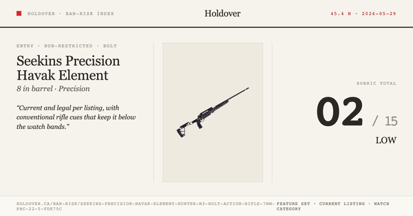 Seekins Precision Havak Element Hunter M3 Bolt-Action Rifle - 7mm PRC, 22", 5/8x24 Threaded, Carbon Wrapped Stainless Barrel, 1:8" Twist, Quick Change Barrel System, 3-Lug 60 Degree Bolt Throw, Integrated 20 Moa Pic Rail W/Bubble Level, Woodland Shadow, S