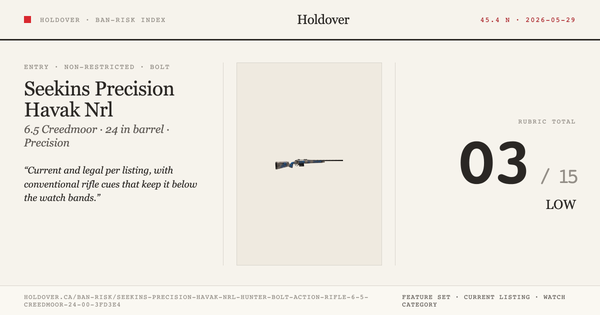 Seekins Precision Havak Nrl Hunter Bolt Action Rifle, 6.5 Creedmoor, 24.00" Spiral Threaded Barrel, Glacier Shadow Carbon Stock
