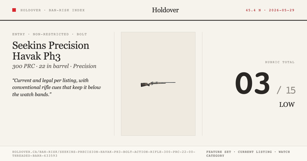 Seekins Precision Havak Ph3 Bolt Action Rifle, 300 PRC, 22.00" Threaded Barrel, Woodland Shadow Carbon Stock