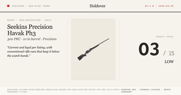 Seekins Precision Havak Ph3 Bolt-Action Rifle - 300 PRC, 26", 5/8x24 Threaded, Spiral Fluted Stainless Barrel, 1:10" Twist, Quick Change Barrel System, 3-Lug Action - 60 Degree Bolt Throw, Integrated 20 Moa Pic Rail, Woodland Shadow Carbon Composite Stock
