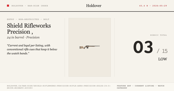 Shield Rifleworks Precision Rifle, Aero Precision Solus, 24.0" Sr308 M24match-Mod2 Barrel, MDT Xrs Chassis, Flat Dark Earth
