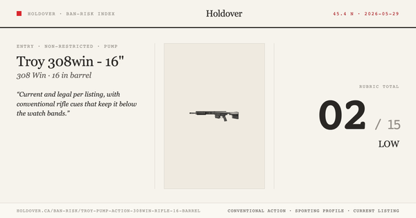 Troy Pump Action 308win Rifle - 16" Barrel