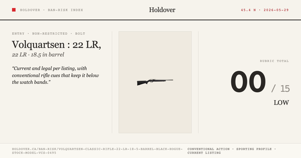 Volquartsen Classic Rifle: 22 LR, 18.5" Barrel, Black Hogue Stock, Model Vcs-0495