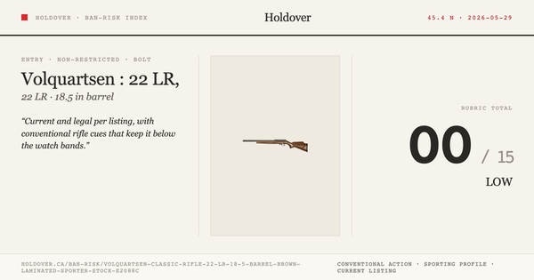Volquartsen Classic Rifle: 22 LR, 18.5" Barrel, Brown Laminated Sporter Stock, Model Vcc-LR-B