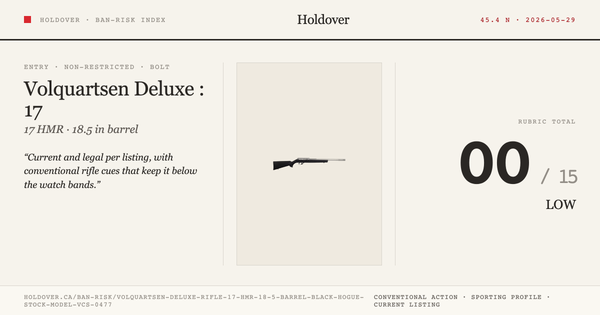 Volquartsen Deluxe Rifle: 17 HMR, 18.5" Barrel, Black Hogue Stock, Model Vcs-0477