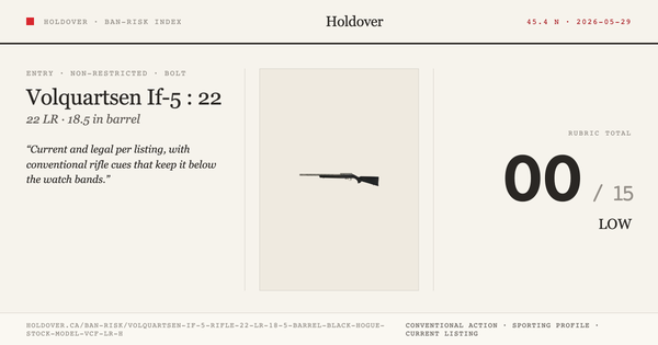 Volquartsen If-5 Rifle: 22 LR, 18.5" Barrel, Black Hogue Stock, Model Vcf-LR-H