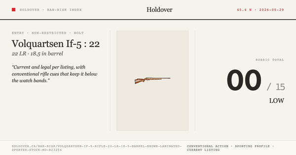 Volquartsen If-5 Rifle: 22 LR, 18.5" Barrel, Brown Laminated Sporter Stock, Model Vcf-LR-B