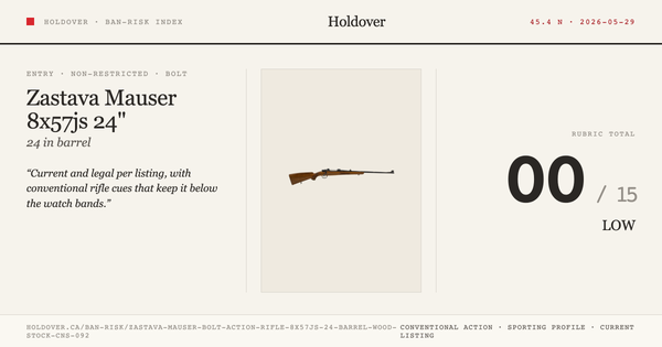 Zastava Mauser Bolt Action Rifle 8x57js 24" Barrel Wood Stock Cns 092