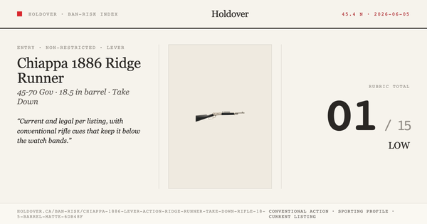 Chiappa 1886 Lever Action Ridge Runner Take Down Rifle, 18.5" Barrel, Matte Chrome, 45-70 Gov'T reference image for...