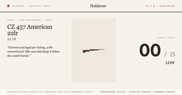 CZ 457 American 22lr Rifle - Beechwood Stock reference image for Holdover Ban-Risk verdict