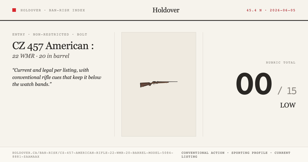 CZ 457 American Rifle: 22 WMR, 20" Barrel, Model 5084-8881-Zaamaax reference image for Holdover Ban-Risk verdict