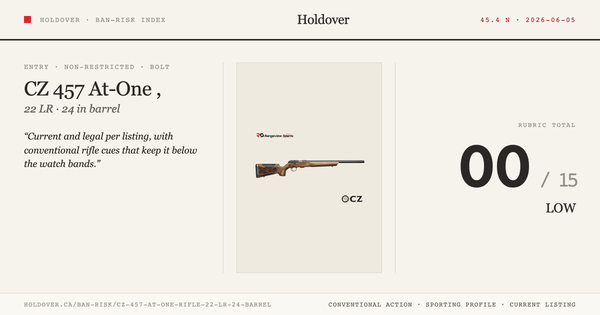 CZ 457 At-One Rifle, 22 LR 24” Barrel reference image for Holdover Ban-Risk verdict
