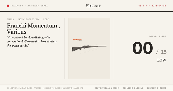 Franchi Momentum Rifle, Various Calibers reference image for Holdover Ban-Risk verdict