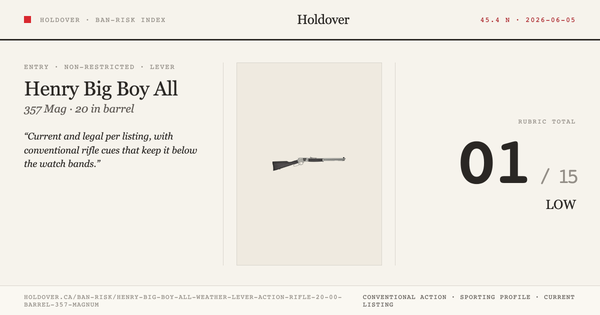 Henry Big Boy All Weather Lever Action Rifle, 20.00" Barrel, 357 Magnum reference image for Holdover Ban-Risk verdict